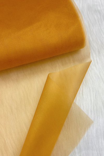 ZEYMERADE Mustard Color Wedding Decoration Tulle, Engagement Wedding Decoration, Door Birthday Party Decoration Tulle, 100X300Cm