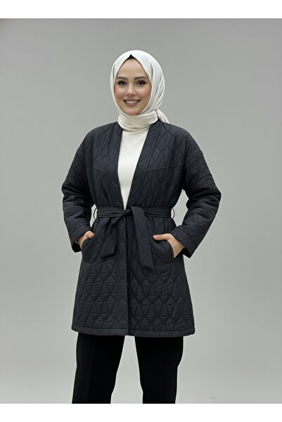 MİHRA STORE Camenya Μπουφάν με διπλή τσέπη και καπιτονέ-FS8851 Μαύρο