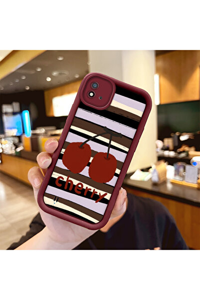 ucuc حافظة هاتف مقاومة للصدمات من السيليكون باللون العنابي المتوافق مع هاتف R...