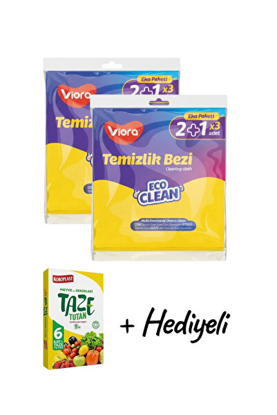 KMS HOME Viora Temizlik Bezi 3'lü x 2 Adet