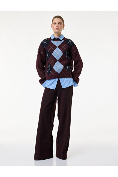 Koton X Melis Ağazat - Regular Fit Long Wide Leg Trousers