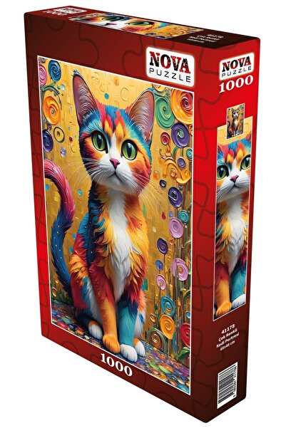 Nova Puzzle 1000 Piece Multicolor Cat Portrait Puzzle