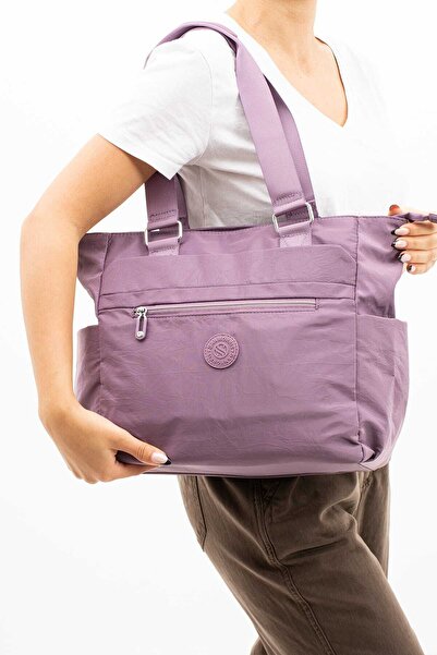 Sanmorris Kadın Çok Gözlü Suya Dayanıklı Paraşüt Kumaş El Ve Omuz Çantası