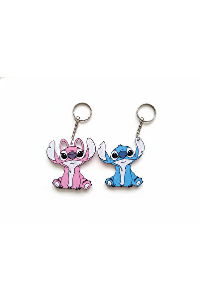 hediyesepetinde 2 si Bir Arada Stitch ve Angel (Lilo & Stitch) Sevgili Anahtarlıkları - İkili Set
