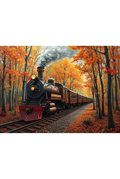 Nova Puzzle 1000 Parça Buharlı Sonbahar Yolculuğu Puzzle - Kara Tren