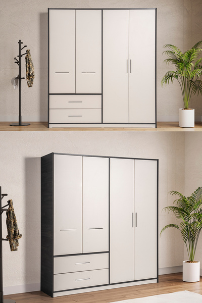 EDSY HOME Ege 4 Kapaklı Dolap