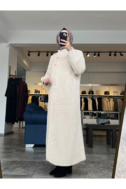 Matex Kadın Angora Gold Detaylı Kaban 8015