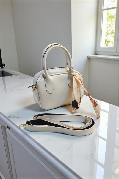 PAPATAY 4623 Tek Gözlü Mini Boy Fularlı Kadın El Ve Omuz Askılı Çanta