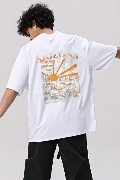 trendypassion Tricou oversize Arizona cu imprimeu pe spate unisex