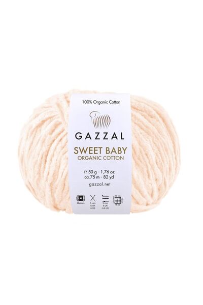 Gazzal Sweet Baby 100% οργανικό βαμβάκι – 50 g 75 m Κλωστή πλεξίματος για μωρ...