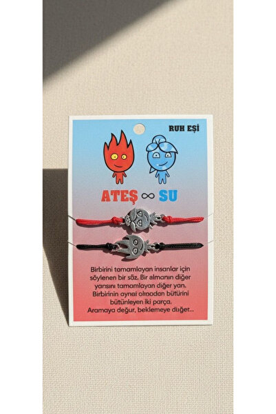 Bİ BONCUK 2'li Ateş ve Su Bileklik Arkadaş Çift Best Friend Bilekliği Anlamlı...