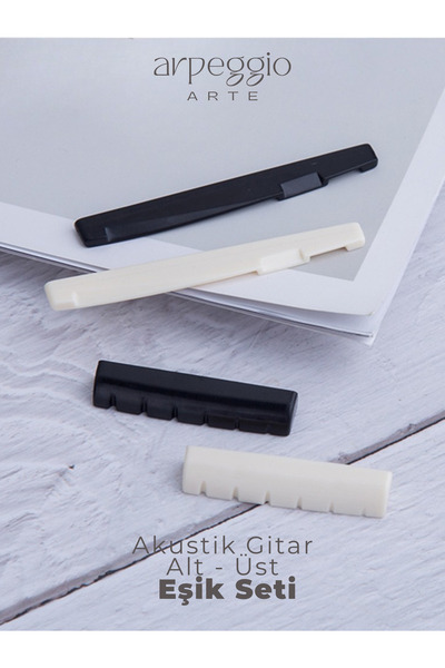 arpeggio ARTE Set matica i sedla za gitaru (matica i sedlo) – crno/belo | Zam...