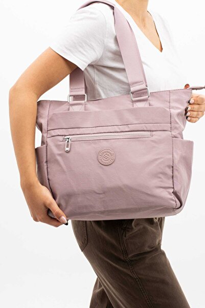 Sanmorris Women's Multi-Pocket Waterproof Parachute Fabric Hand and Shoulder Bag