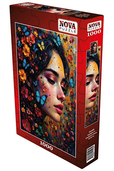 Nova Puzzle لغز الرقص على شكل فراشة وزهور مكون من 1000 قطعة