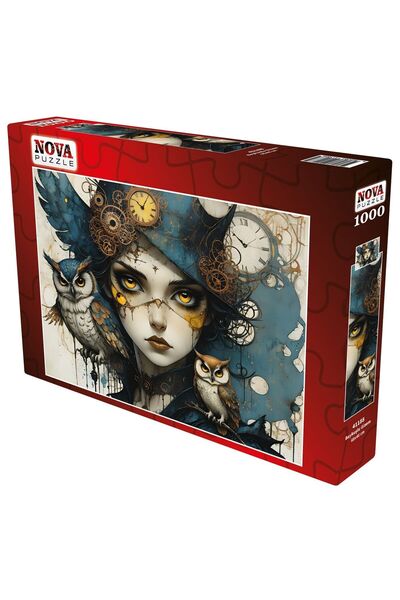 Nova Puzzle 1000 Piece Owl Mystery Puzzle - Woman and Owl