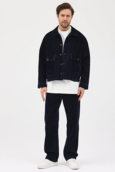 Cosplay Kadife Denim Flok Yıkama 5 Cep Pantolon