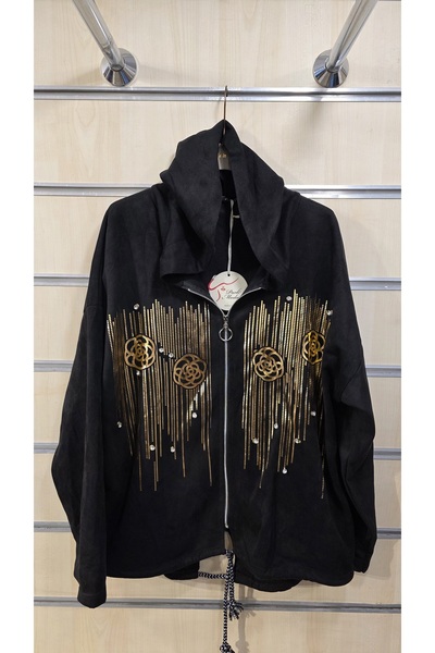 Park Moda بغطاء رأس سترة بمظهر جلد النوبوك