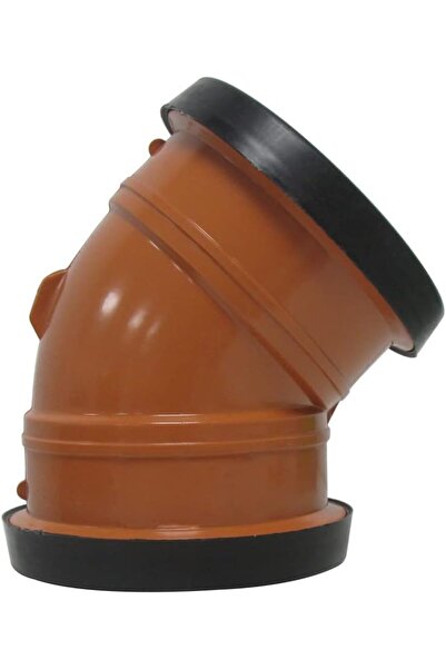 Raco وصلة أنبوب UPVC حمراء، 4 بوصة، دفع مزدوج بزاوية 45 درجة