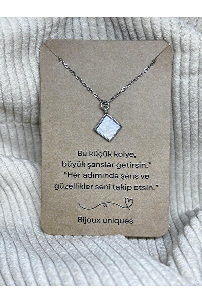 bijoux uniques قلادة فولاذية مثلثة الشكل مكتوب عليها رسالة خاصة كهدية