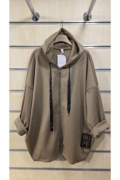 Park Moda Stone Printed Jacket Hooded Oversized