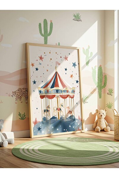 fuart.co Lunapark Rüyası Çocuk Odası Posteri, Çocuk Posteri, Duvar Posteri, Ç...