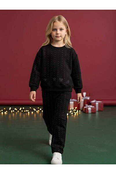 Zekids Κοριτσίστικο Σετ Φόρμας Βαμβακερό Κεντημένο με Πέτρες