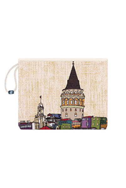 Bursa İpek Geantă de mână cu model Turnul Galata