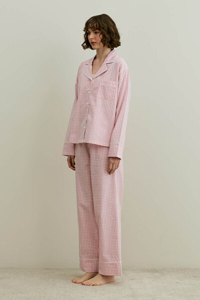 Fahhar Pötikare Cotton Pajama Set Pink