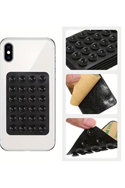 alisa Silikon Vakumlu Yapışkanlı Kaymaz Vantuz Cep Telefon Tutucu (1 ADET)