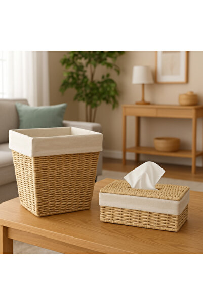 SPR سلة مهملات و علبة مناديل Trash bin and tissue box