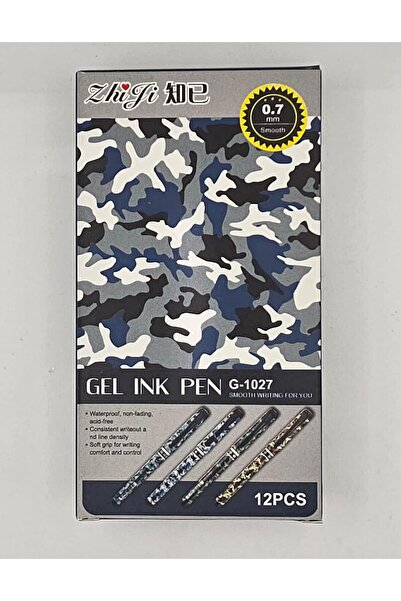 PHINDBOOKS Camouflage Gel Ink Pen Set, 0.7mm Smooth Writing, 12 Pack, Waterpr...