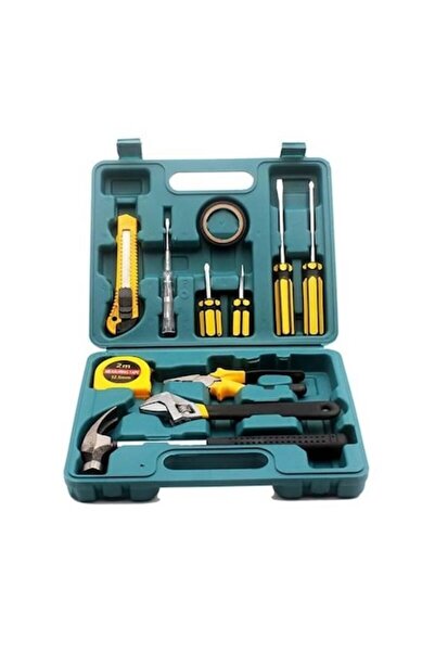 Edman Trusă de scule multifuncțională cu 12 piese pentru casă și mașină, verde