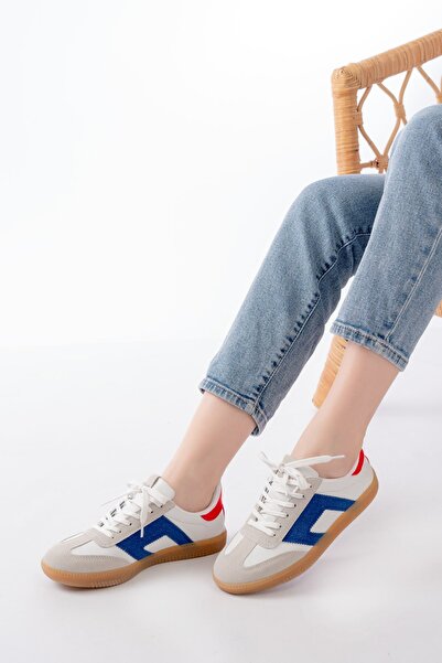 Zerenyus Zri̇n-5007 Premium White Garni Lace-Up Women's Sneaker