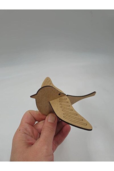 Mu Art Ahşap 15 قطعة من طيور لطيفة رقم 2، لوحة خشبية للمدرسة، نشاط فني يدوي ا...