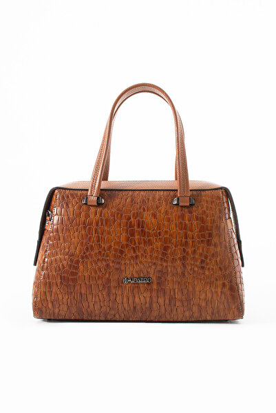 VOSTRO حقيبة يد وكتف نسائية من الجلد الطبيعي 100% بلون تان مصري - موديل مصنوع...