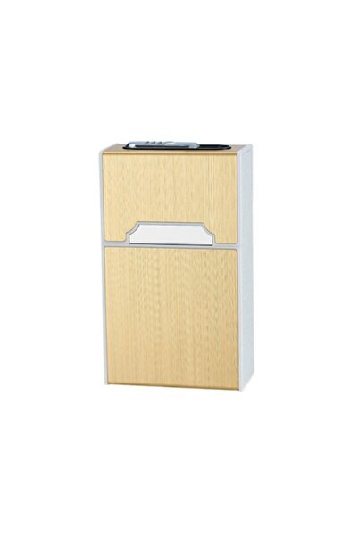 Edman lighter with cigarette pack case, USB charging, Gold