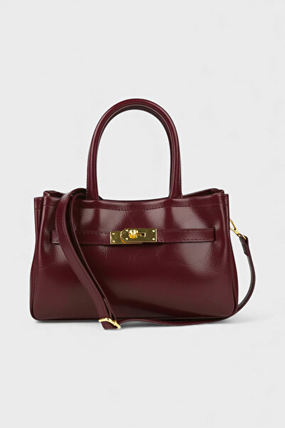 REVENKO 0018- Geantă de umăr pentru femei, roșu burgundy - Geantă crossbody -...