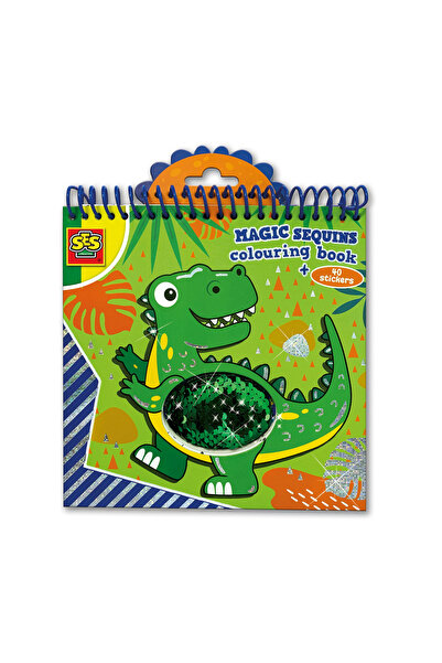 SES Creative Carte de colorat cu paiete magic (bl/gr), copii varsta 3 ani+,5 ...