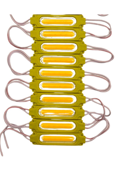 POWERR LED AYDINLATMA 20 Adet 12 Volt 2 Watt Sarı - Amber Cob Led Modül IP65