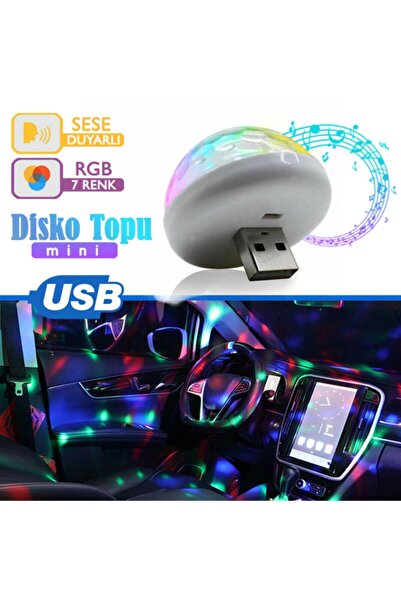 ASTRA LED Sese Duyarlı Mini Disko Topu Usb Telefon Mikrofon Uyumlu Parti Led