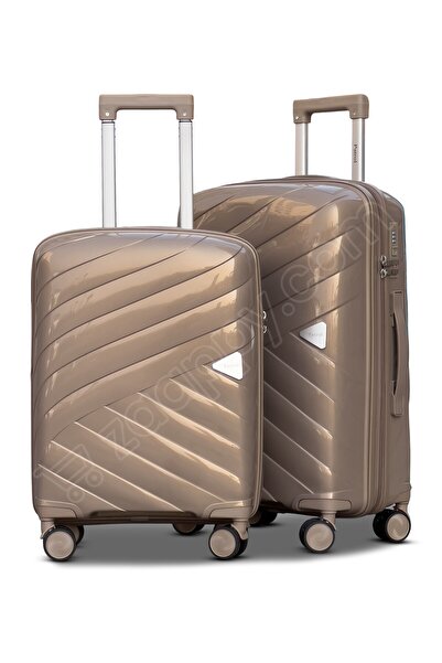 ZAAPPY Hard Shell Unbreakable Glossy PP 2PCS SET (20/24 Inch) Luggage, Lightweight, Suitcase