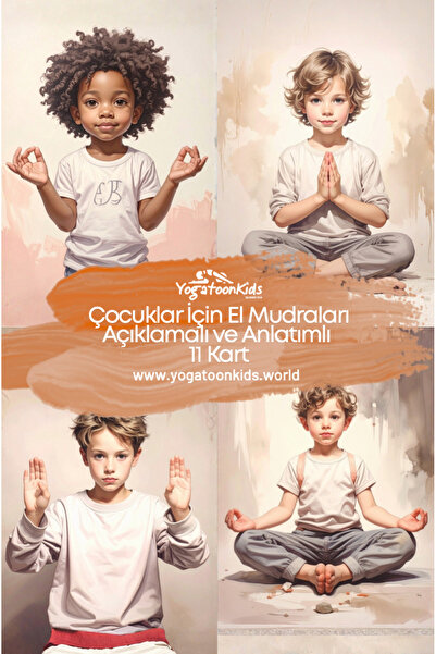 Yogatoon Kids World Çocuklar İçin El Mudraları & Nefes Eğitim Kartları – Anla...