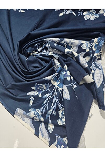 Oralı Pano Desen Çiçekli Pamuk Saten Likralı