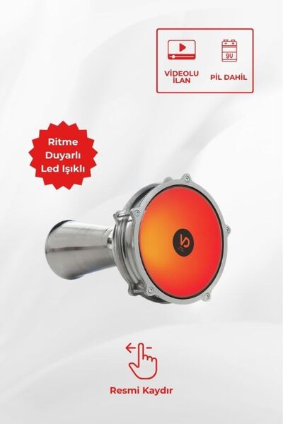 SALVADOR SV102AL - Kırmızı LED Işıklı (Ritme Duyarlı) 31cm Çocuklar İçin Alüm...