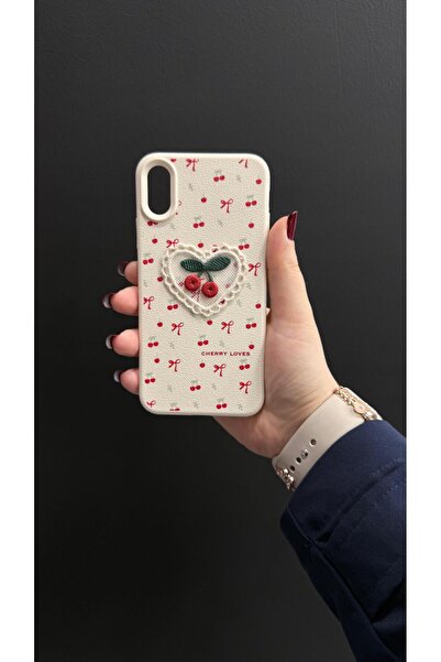 TEKNOLABTR İphone X / XS Uyumlu Kiraz Figürlü Kılıf