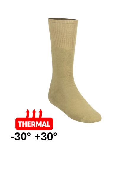 Aktan Sahra Renkli Topuksuz Termal Çorap – Askeri & Sivil Kullanıma Uygun (-3...