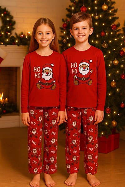 Serena Red Christmas children's pajamas with Santa Claus "Ho Ho Ho"
