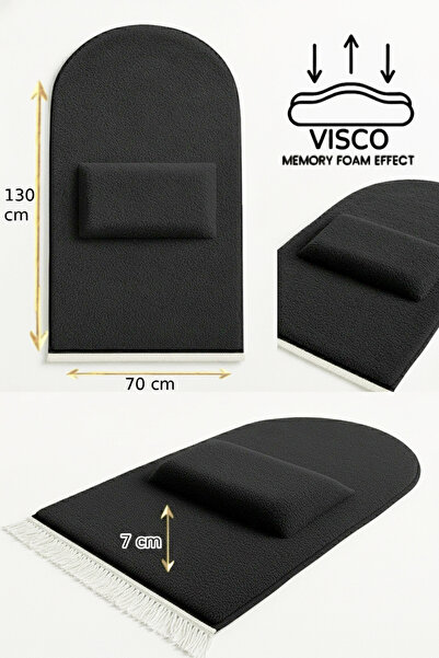 Carpetella 7 CM Ortopedik Orta Süngerli Seccade Diz Ağrıtmaz Kaymaz Peluş Namazlık