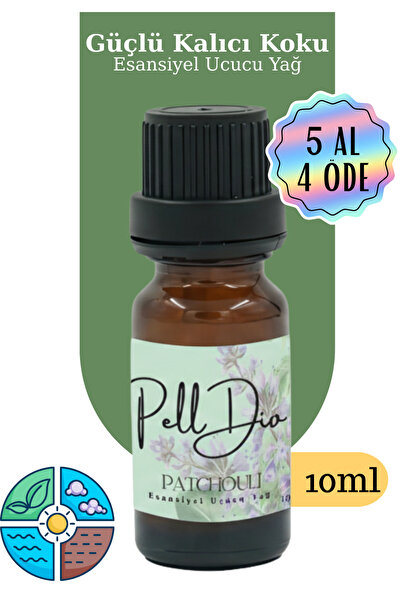 Pelldio Patchouli Esansiyel Uçucu Koku Yağı Buhurdanlık Yağı Difüzör Esansı Hobi Esans Ortam Oda 10ml