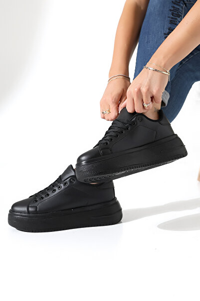 Encool Women's Black Thick Sole Sneaker: Stylish and Comfortable Sports Shoe ...
